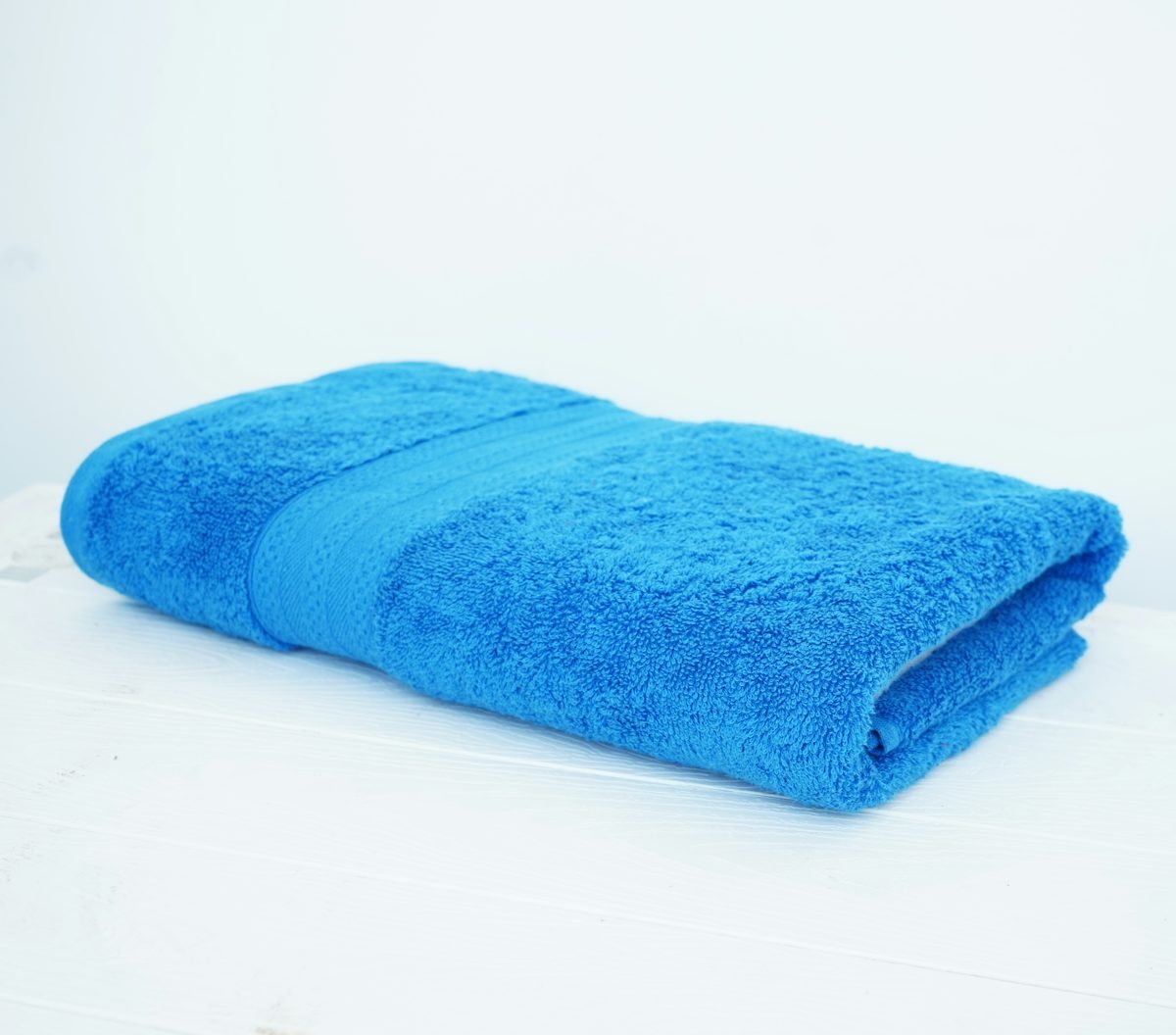 Close detail of clean folded cotton fabric